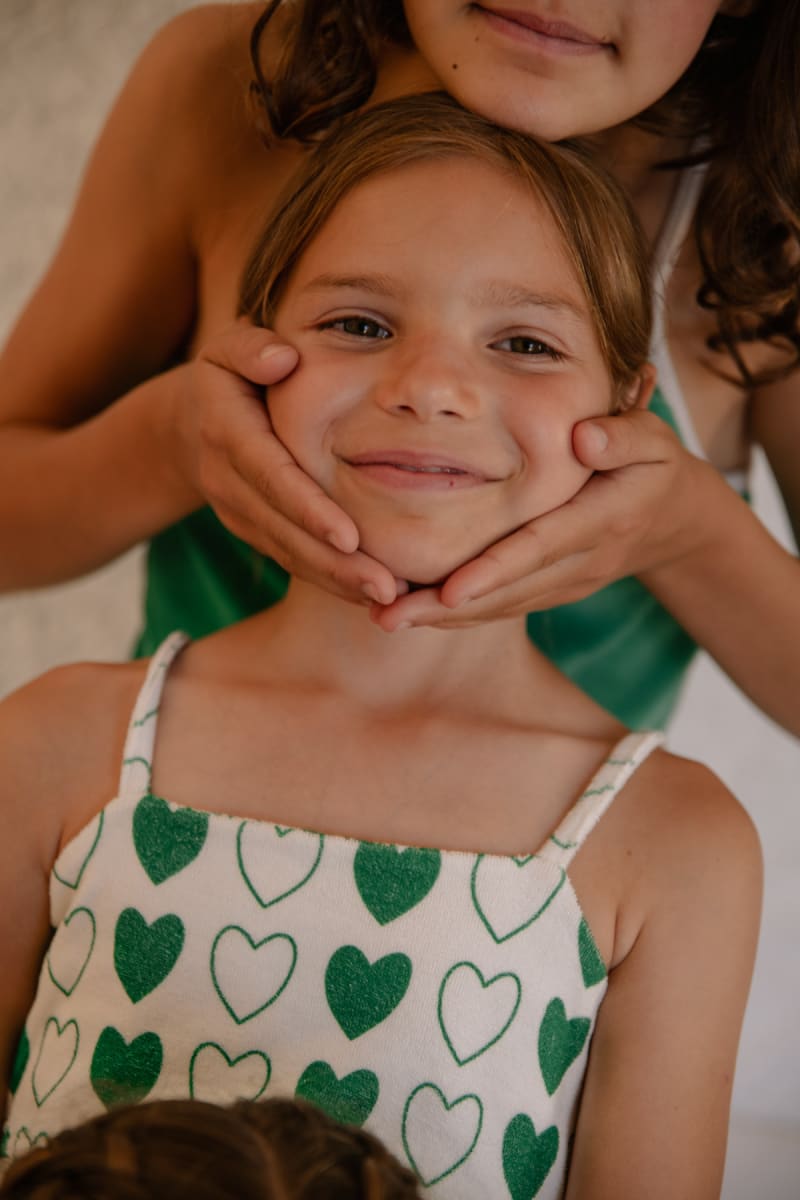Top Clara - Green Hearts