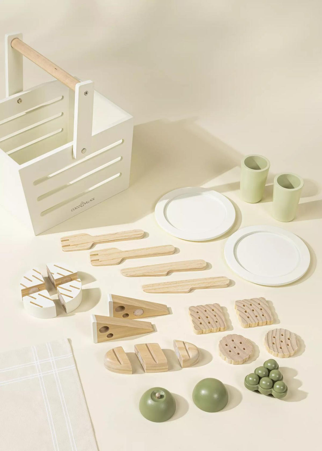 Wooden Picnic Playset and Accessories