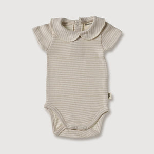 Collar Onesie - Stone Stripe