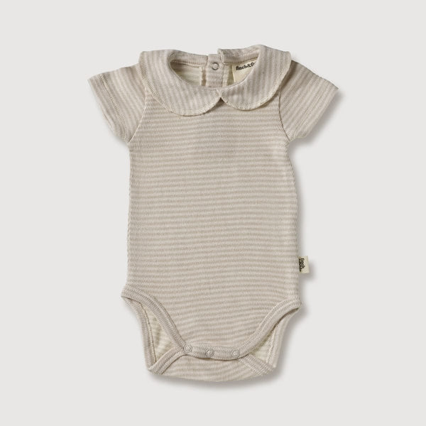Collar Onesie - Stone Stripe