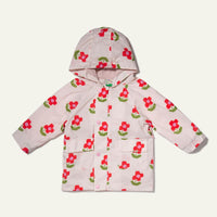 Recycled Fabric Flower Baby Raincoat - Pink Petal Floral
