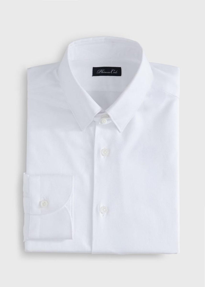 Tab Collar Dress Shirt - White
