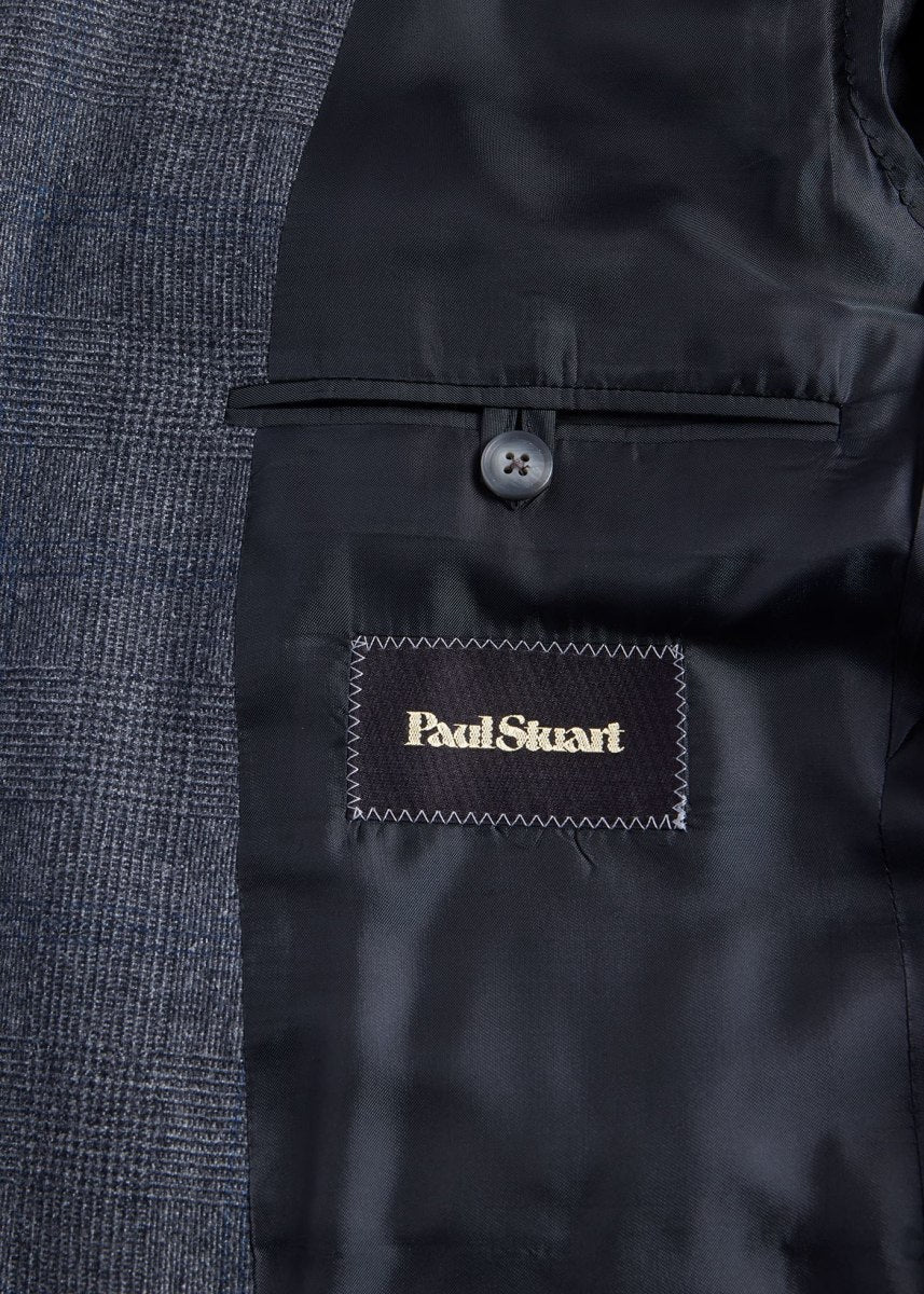 Wool & Cashmere Plaid Paul Suit - Grey
