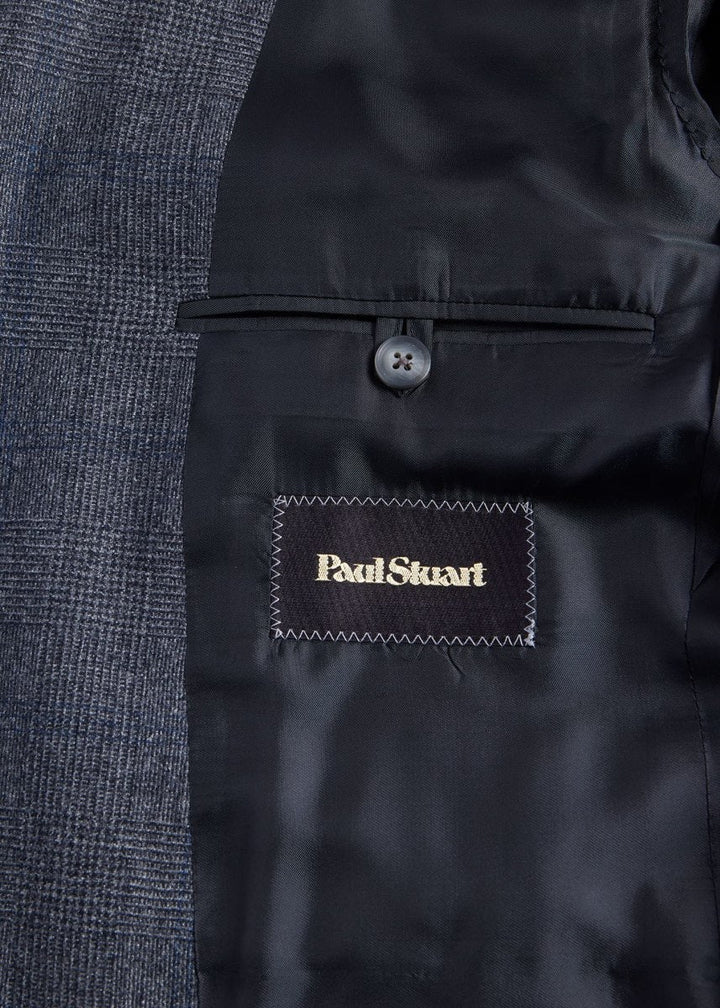 Wool & Cashmere Plaid Paul Suit - Grey