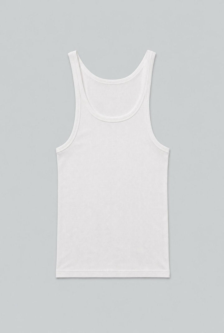 Ribbed Tank Top - White