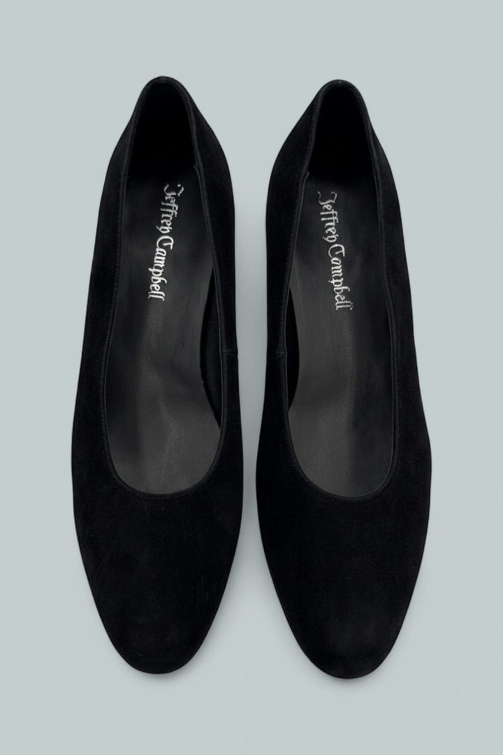 Chapters Platform Pumps - Black Suede