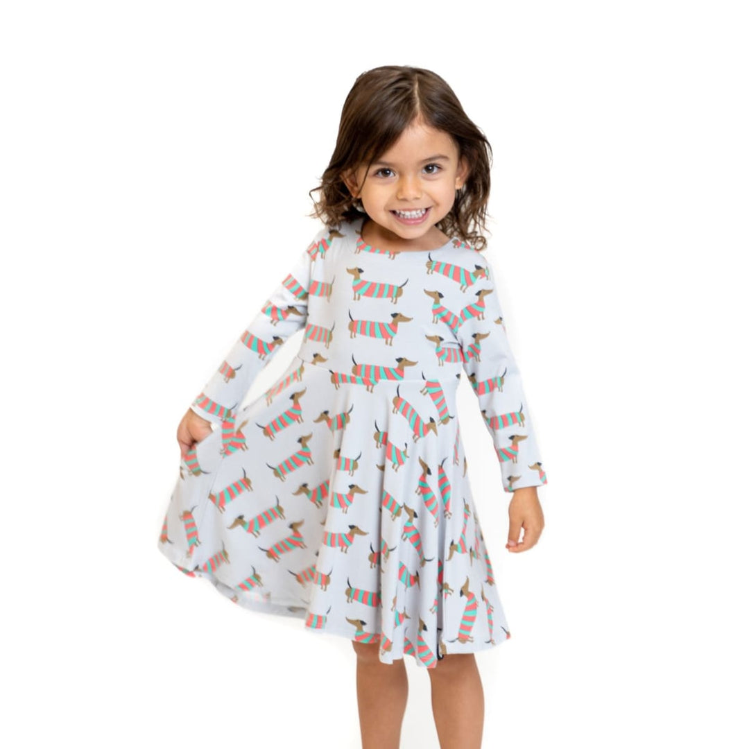 Holiday Hounds Swirly Girl Dress - Holiday Hound