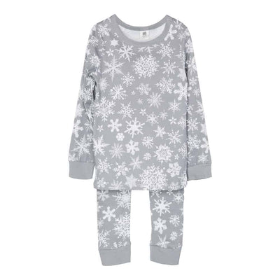 Long John Pajama Set - Snowflakes