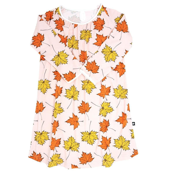 Sweetheart Dress - Pink Leaves - Dresses