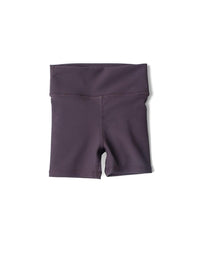 Baby Athletic Ribbed Biker Short - Plum