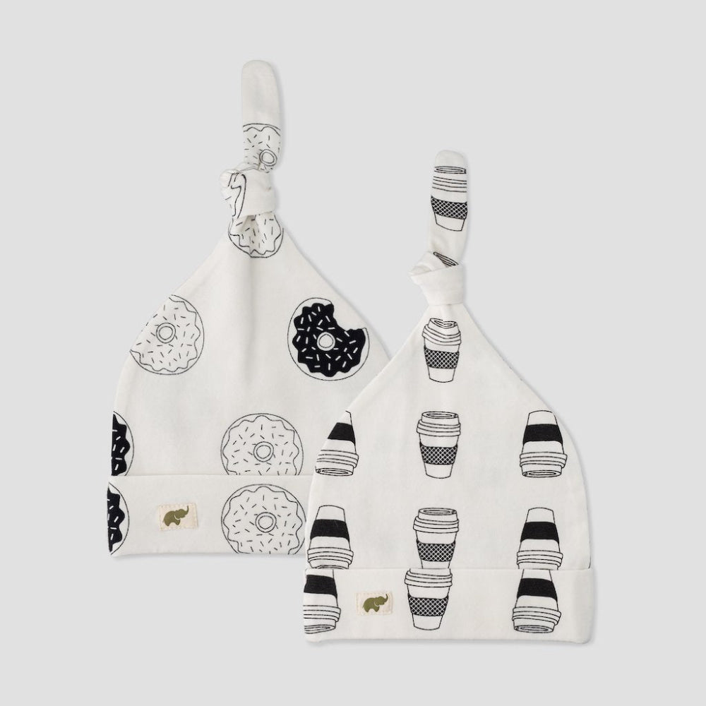 2 Pack Hat Bundle - But First Coffee - 0-6m - Knot Hat