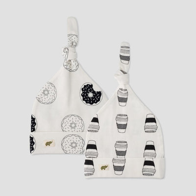 2 Pack Hat Bundle - But First Coffee - 0-6m - Knot Hat