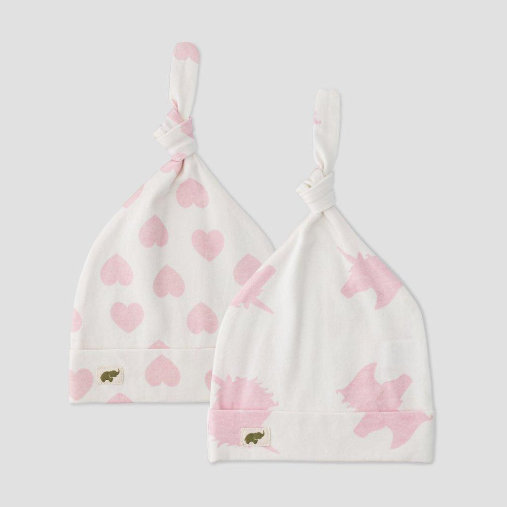 2 Pack Hat Bundle - Unicorn Dreams - 0-6m - Knot Hat
