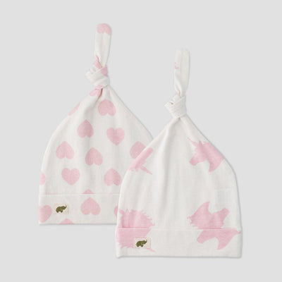 2 Pack Hat Bundle - Unicorn Dreams - 0-6m - Knot Hat