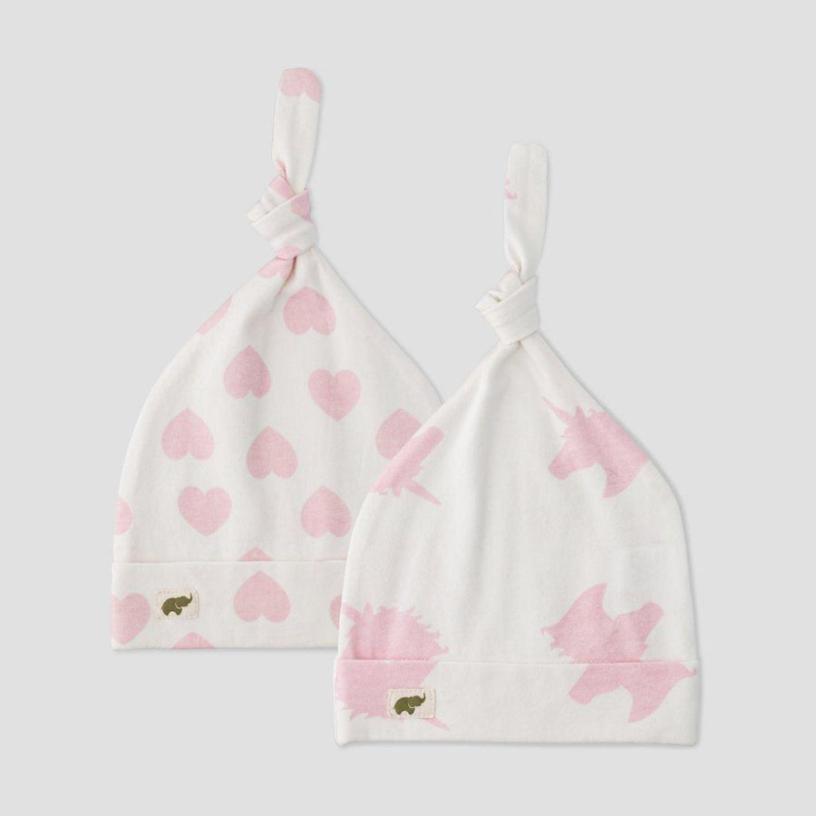 2 Pack Hat Bundle - Unicorn Dreams - 0-6m - Knot Hat