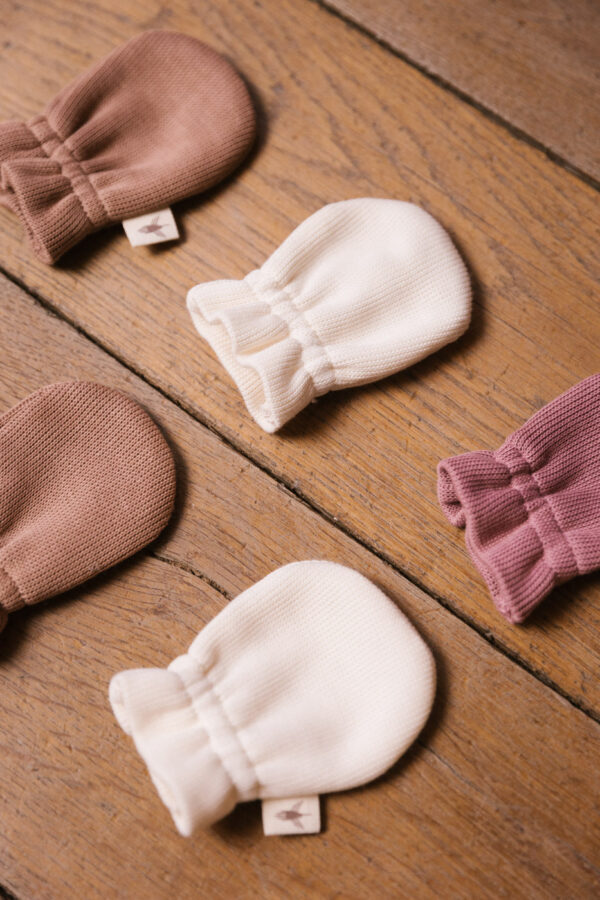 Cotton Mittens and Booties Set - Castagna