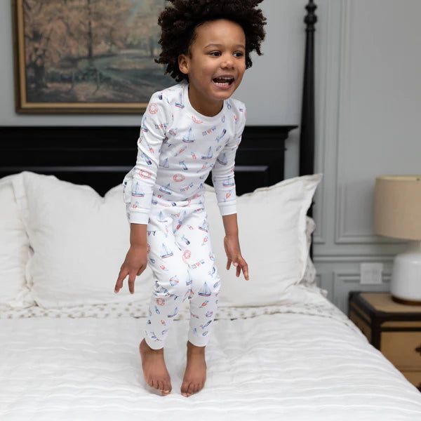 Crewneck Pajamas - Nautical Sleep + Lounge Paper Cape 