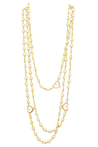 Love Story White Layered Necklace