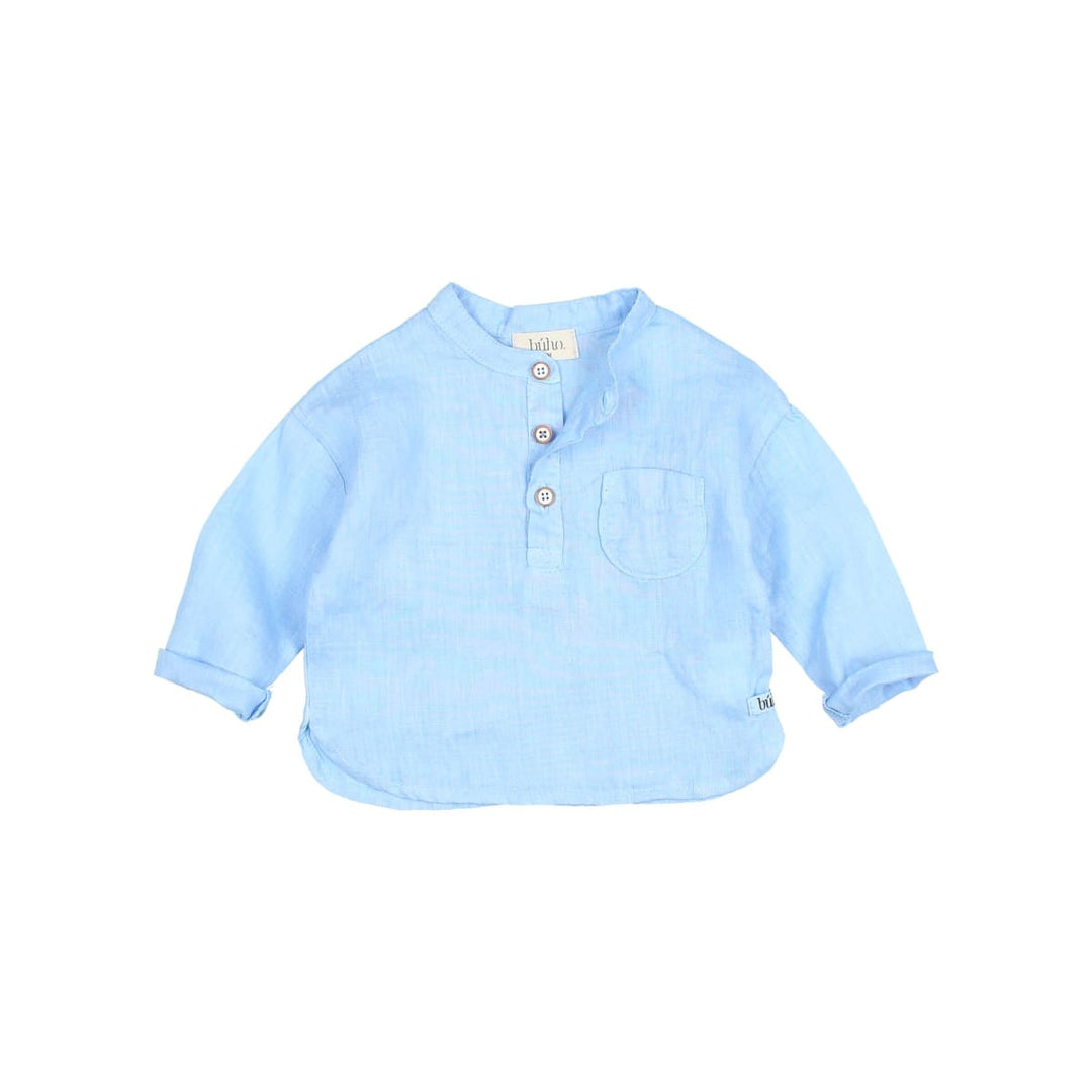 Baby Linen Kurta Shirt Provence Blue