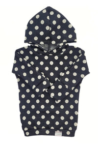 Grow With Me Hoodie - Black + Polka Dots
