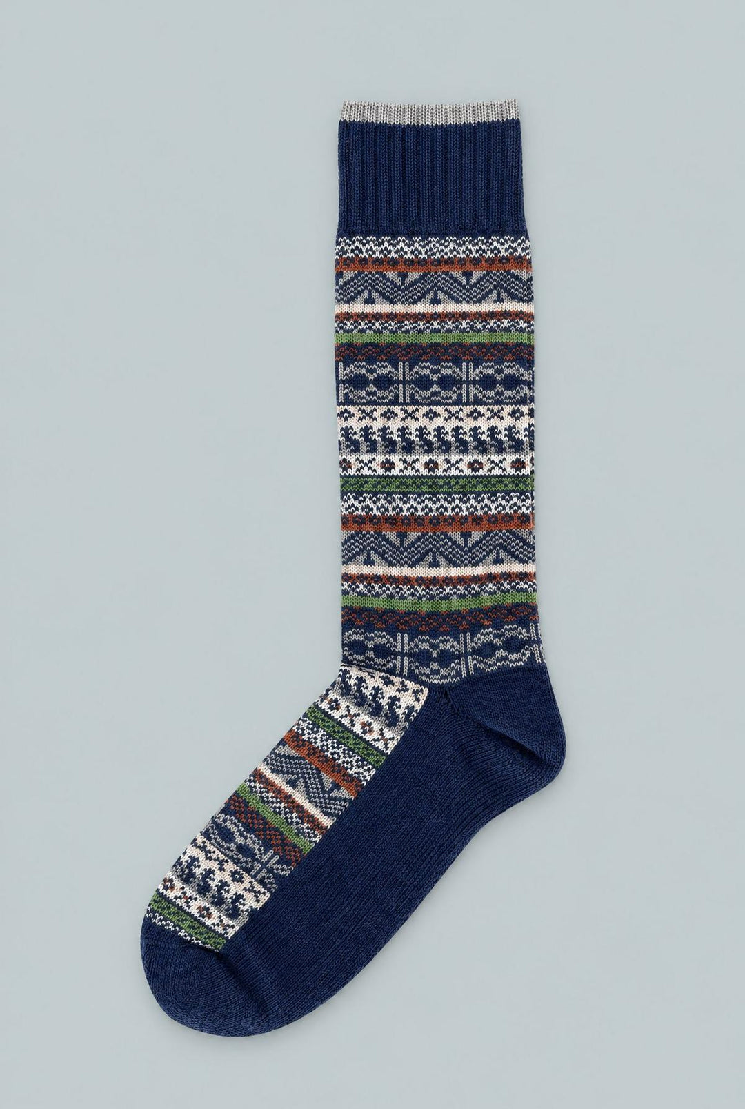 Fair Isle Sock - Blue