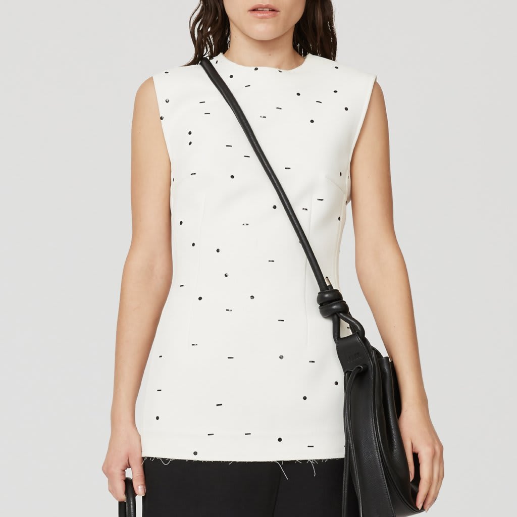 Embellished Kersa Tunic - White