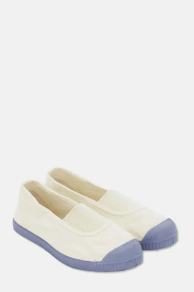 Slip-on vegan sneakers - Ivory sky blue