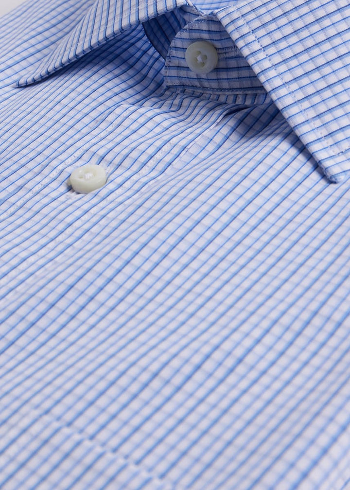 Check Dress Shirt - Blue