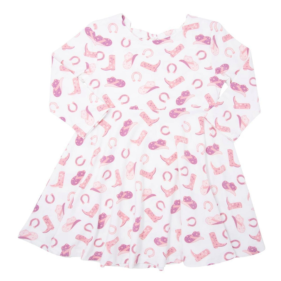 Twirly Bow Dress - Cowgirl Boots