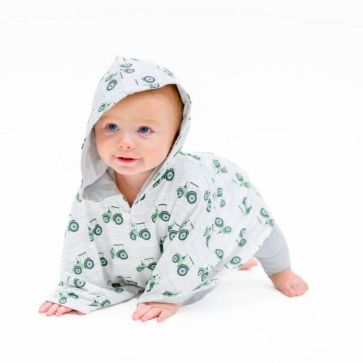 Hooded Poncho - Tractor/Glacial Grey