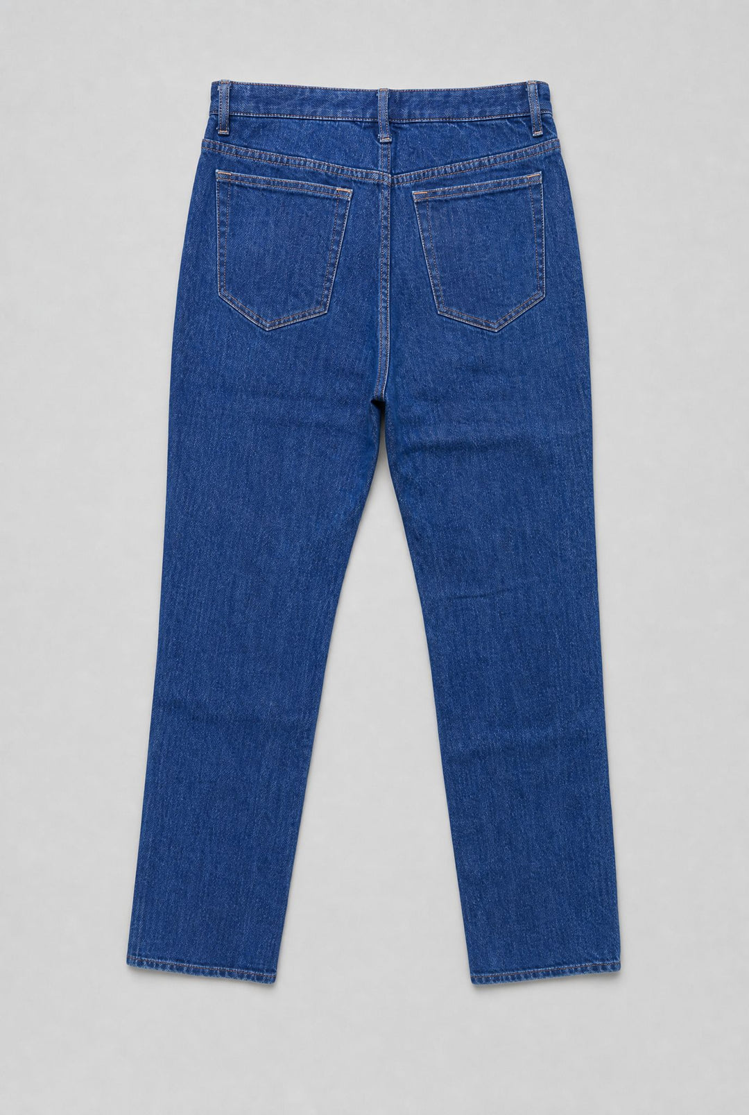 Denim Pants With Slit - Indigo