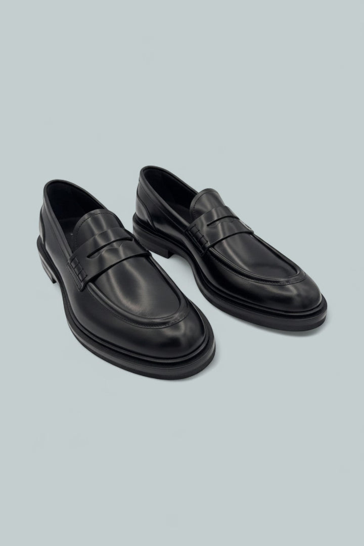 Altavilla Brushed Calfskin Loafers - Black
