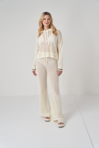 Open Stitch Trouser - Whipped Cream