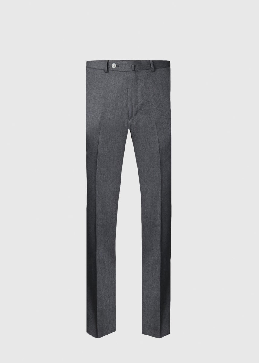 Soft Wool Twill Trouser - Mid Grey