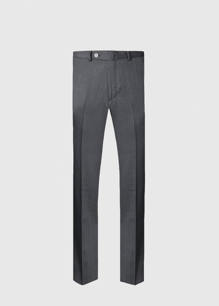 Soft Wool Twill Trouser - Mid Grey