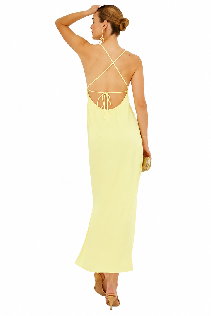Silky Essential Slip Dress - Yellow