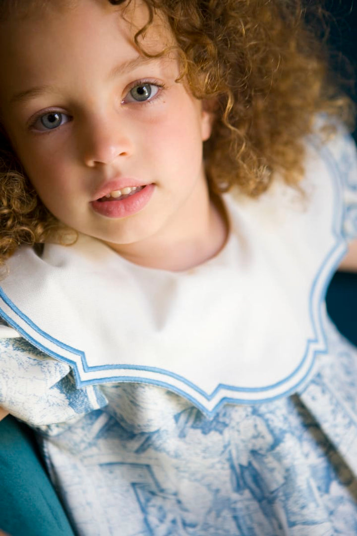 Federica - Light Blue Toile De Youy