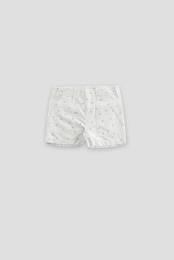 Surplus Short Shorts (Star Print) - White