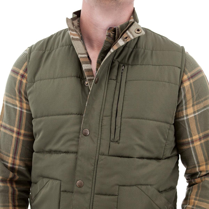 Jameson Recycled Quilted Vest - Olive