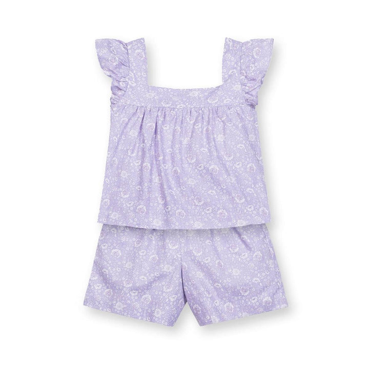Baby Faux Top Romper - Lavender Fields Floral