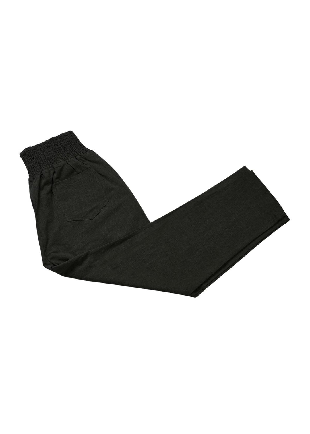 Transitional Maternity Linen Pant - Extended Inseam - Ebony