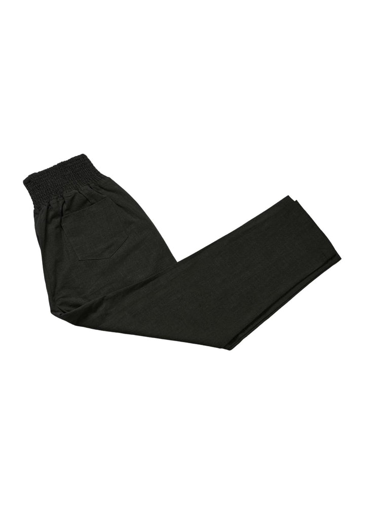 Transitional Maternity Linen Pant - Extended Inseam - Ebony