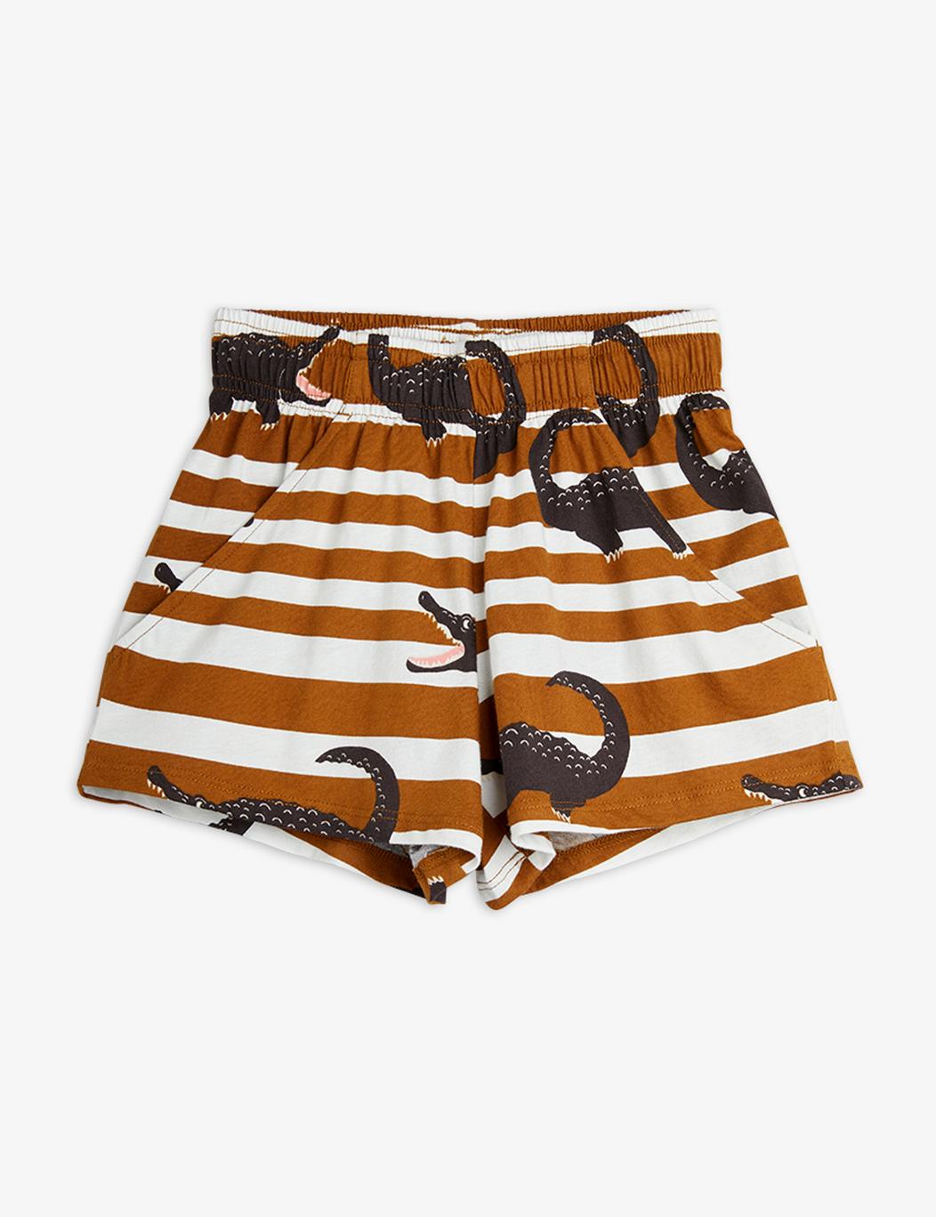 Crocodiles Aop Shorts - Brown