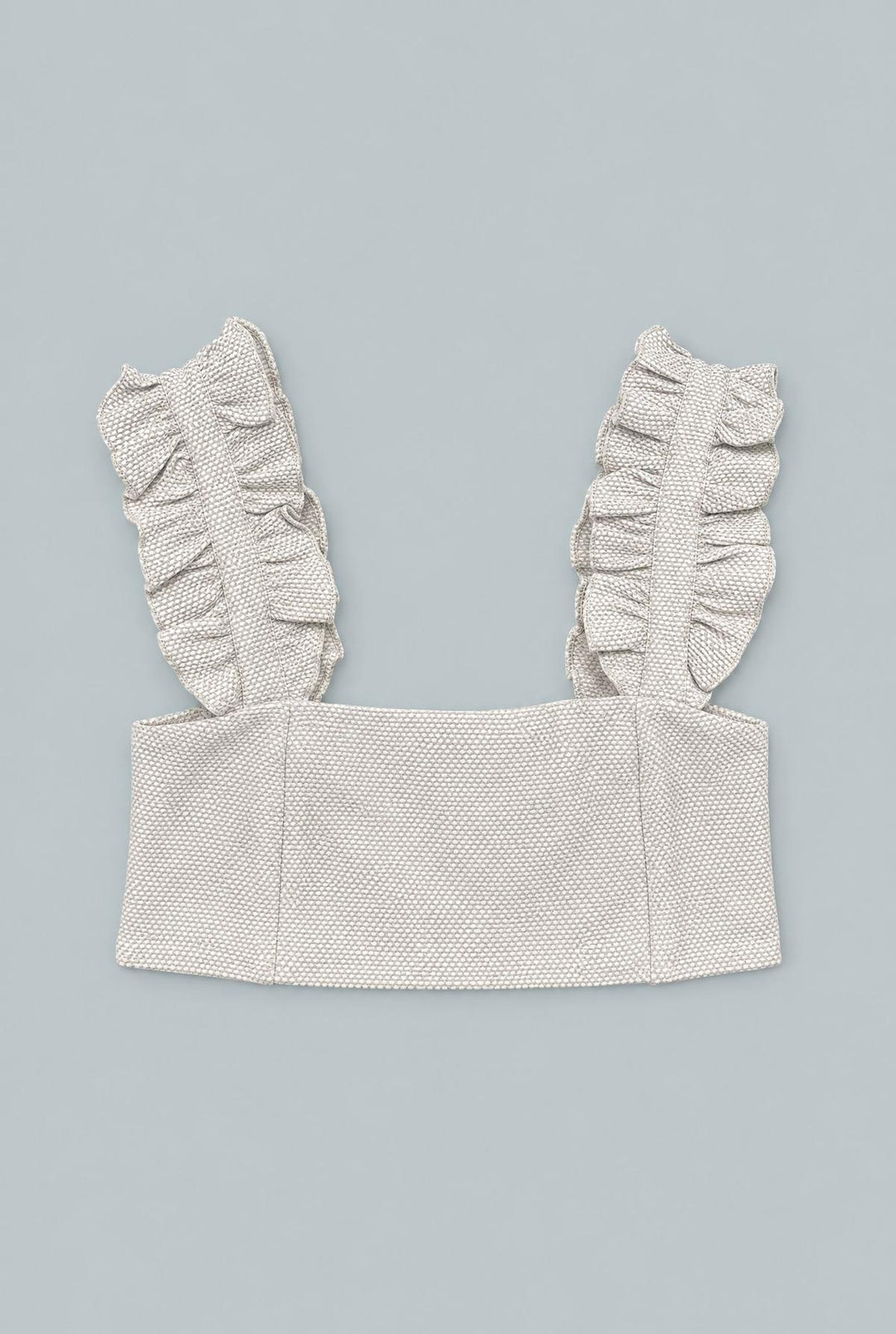Ruffle Tank Bikini Top - Ivory