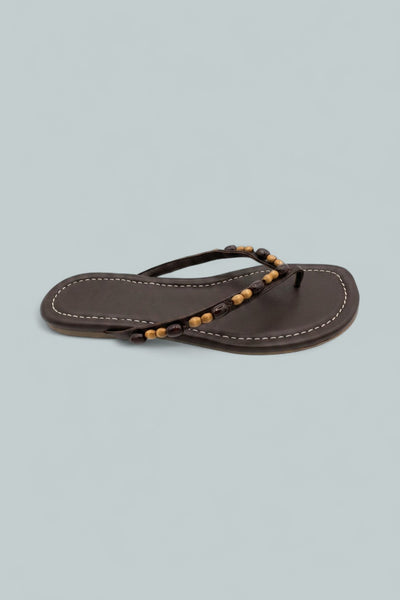 Women's Freja Thong Sandals - Wood Beads