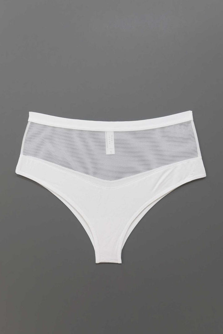 Logan High Cut Bikini - White