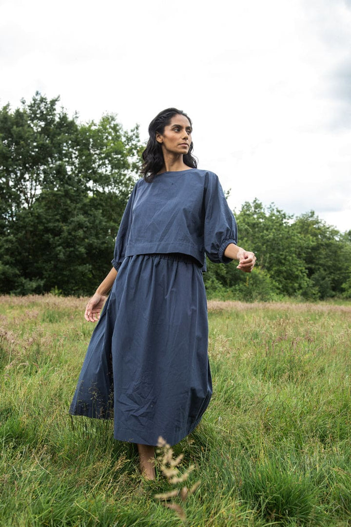 Goldie Organic Cotton Skirt - Midnight