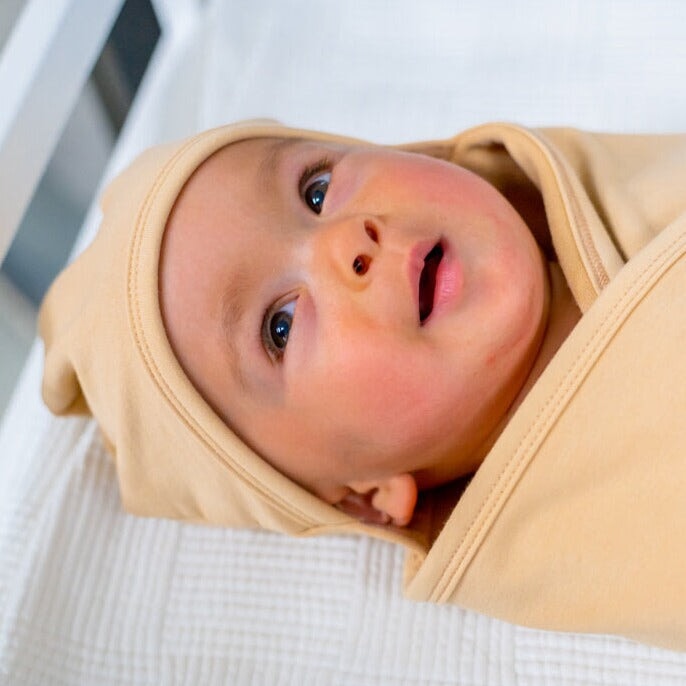 Hooded Baby Bath Towels - Straw