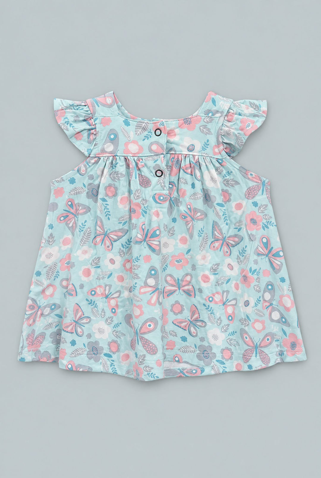 Ruffle Dress With Bloomer - Butterfly Aqua