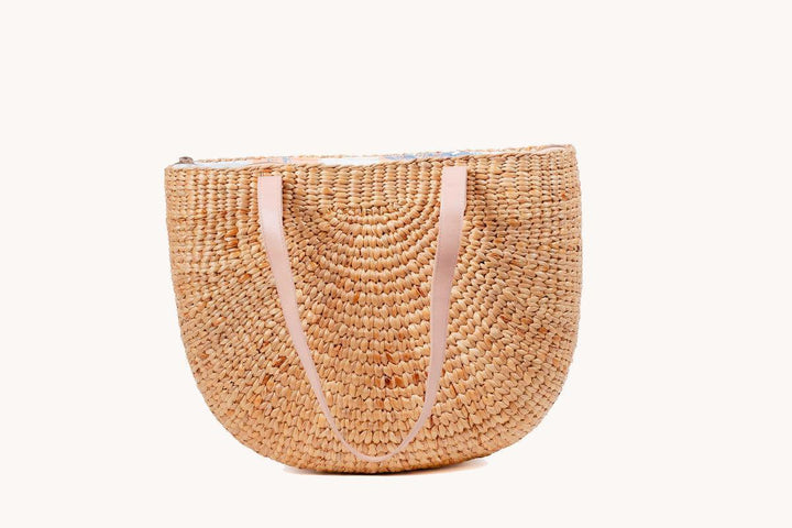 Caitlyn Palm Print Tote - Blush